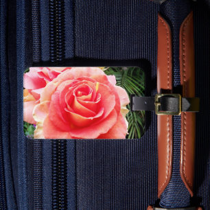 Etiqueta Para Maletas Fotografía de primer plano rosa, elegante y elegan