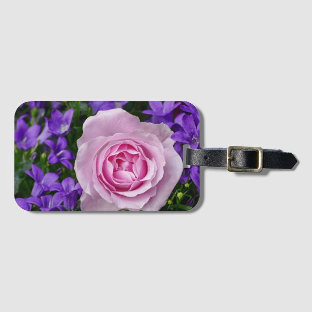 Etiqueta Para Maletas Fotografía elegante de Tulipanes y Flores Florales (Anverso horizontal)