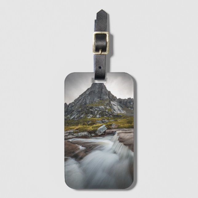 Etiqueta Para Maletas Fotografía paisajística de Noruega (Anverso vertical)
