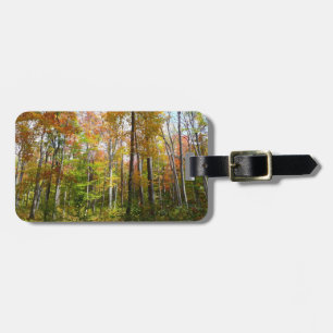 Etiqueta Para Maletas Fotografía paisajística de otoño en el bosque otoñ