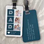 Etiqueta Para Maletas Fotos de papá Corazón<br><div class="desc">Vive tu equipaje con este diseño personalizado perfecto para los viajeros</div>