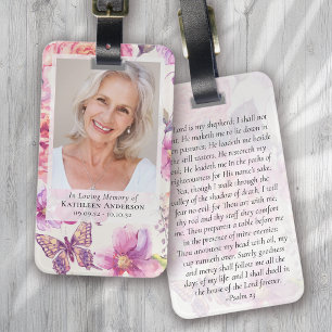 Etiqueta Para Maletas Fotos florales en la oración conmemorativa del fun