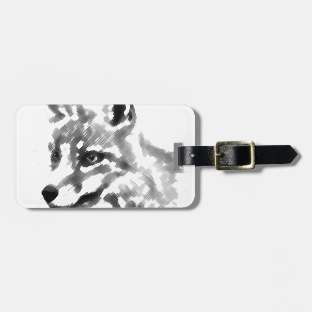 Etiqueta Para Maletas Fox de Sombra (Frente Horizontal)
