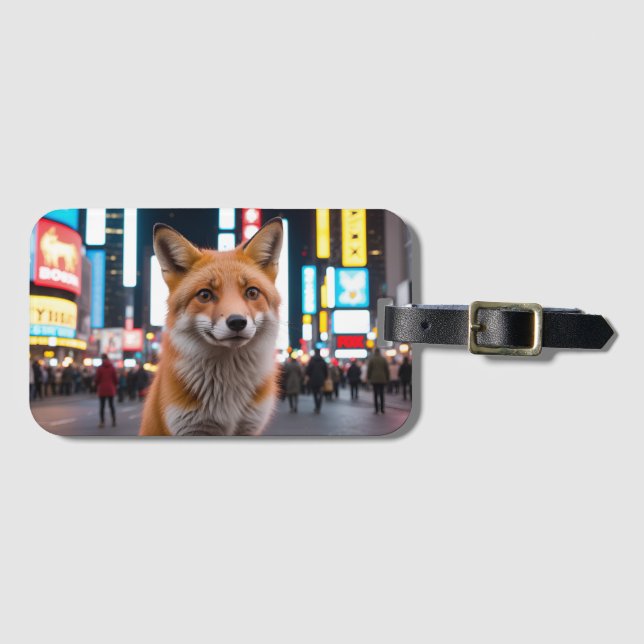 Etiqueta Para Maletas Fox en Times Square (Anverso horizontal)