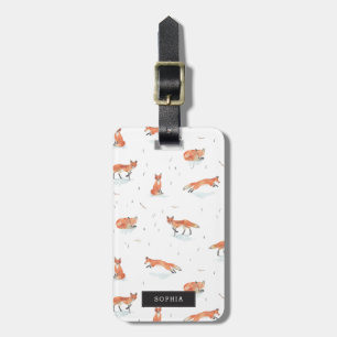 Etiqueta Para Maletas Fox personalizado del invierno del