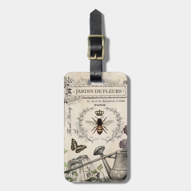 ETIQUETA PARA MALETAS FRANCÉS BEE GARDEN (Frente Vertical)