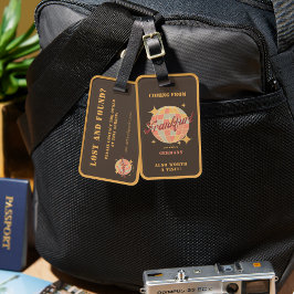 Etiqueta Para Maletas Fráncfort FFM Alemania Viaje retro vintage