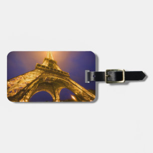 Etiqueta Para Maletas Francia, París. Mirando hacia arriba desde la base