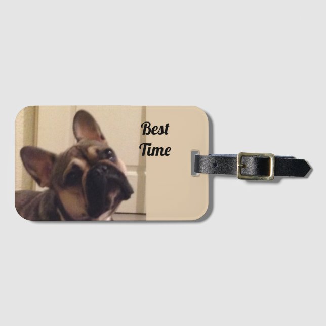 Etiqueta Para Maletas Französische Bulldogge  (Anverso horizontal)
