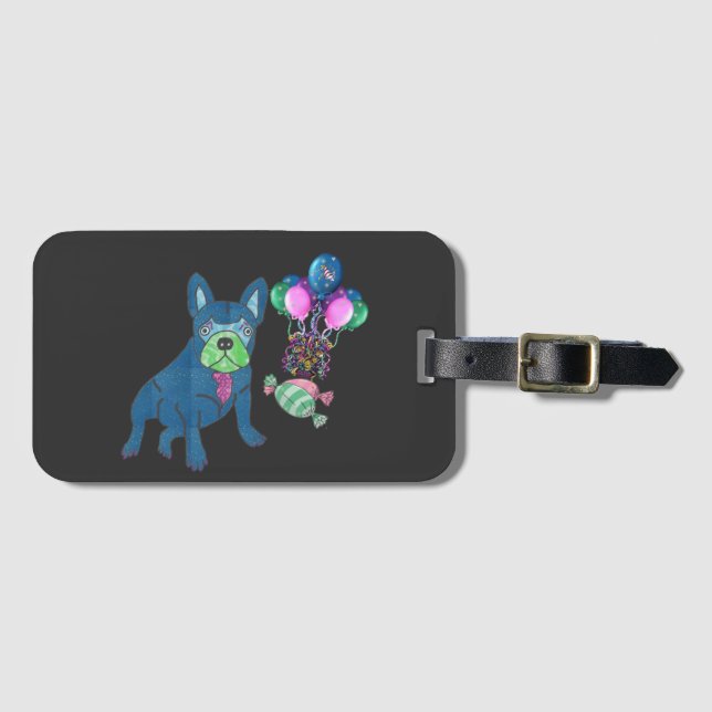 Etiqueta Para Maletas Französische Bulldogge Gepäckanhänger (Anverso horizontal)