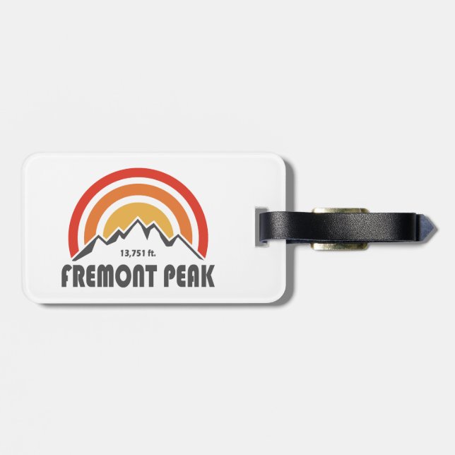 Etiqueta Para Maletas Fremont Peak Wyoming (Atrás Horizontal)
