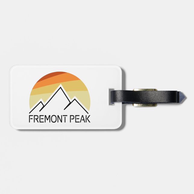 Etiqueta Para Maletas Fremont Peak Wyoming Retro (Atrás Horizontal)
