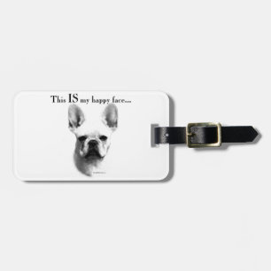 Etiqueta Para Maletas Frenchie Happy Face