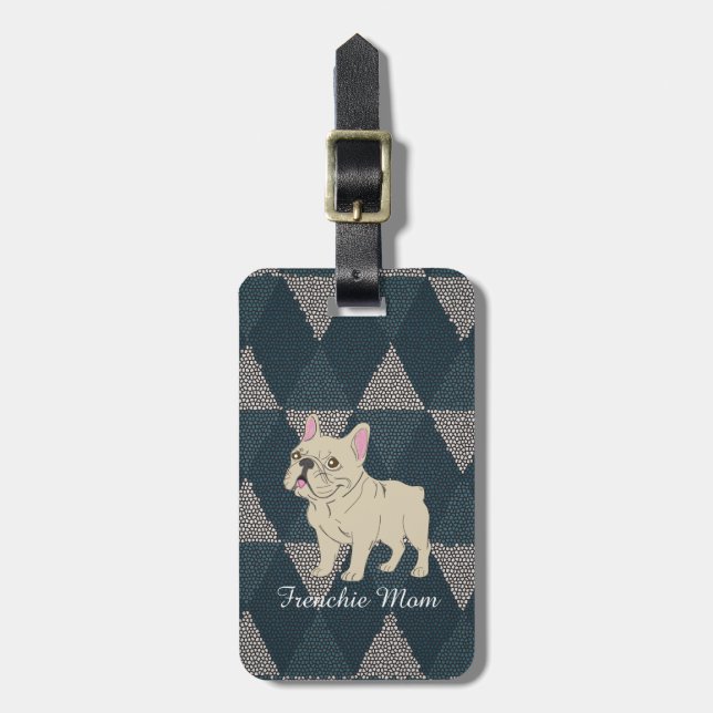 Etiqueta Para Maletas Frenchie Mom (Frente Vertical)