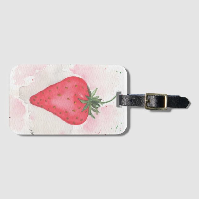 Etiqueta Para Maletas Fresa (Anverso horizontal)