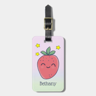 Etiqueta Para Maletas Fresa Personalizada Adorable