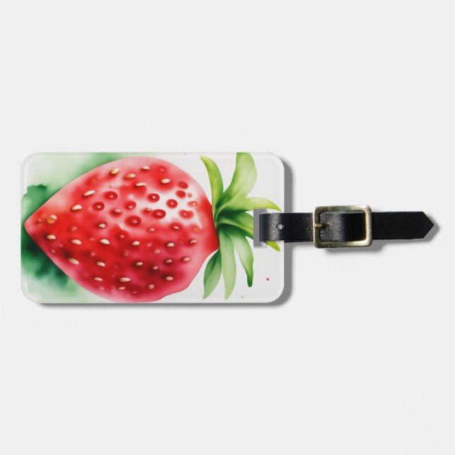 Etiqueta Para Maletas Fresa vibrante (Frente Horizontal)