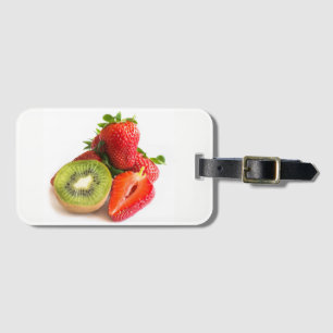 Etiqueta Para Maletas Fresa y kiwi