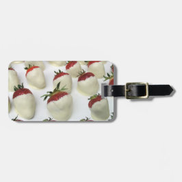 Etiqueta Para Maletas Fresas sumergidas en el chocolate blanco