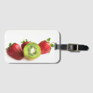 Etiqueta Para Maletas Fresas y kiwi