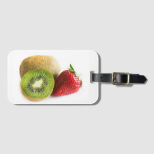 Etiqueta Para Maletas Fresas y kiwi