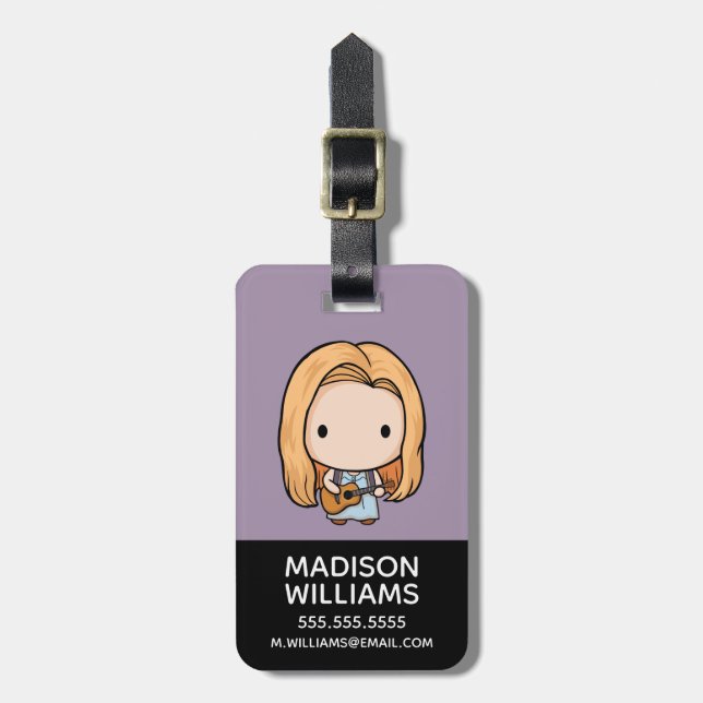 Etiqueta Para Maletas FRIENDS™ | Phoebe Chibi (Frente Vertical)