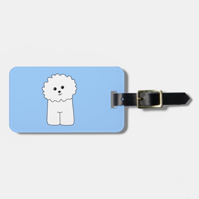 Etiqueta Para Maletas Frise Bichon. (Frente Horizontal)