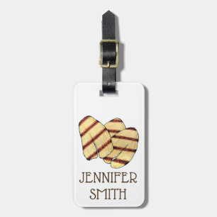 Etiqueta Para Maletas Frito chipriota Halloumi Gritando Vegetariano Ques