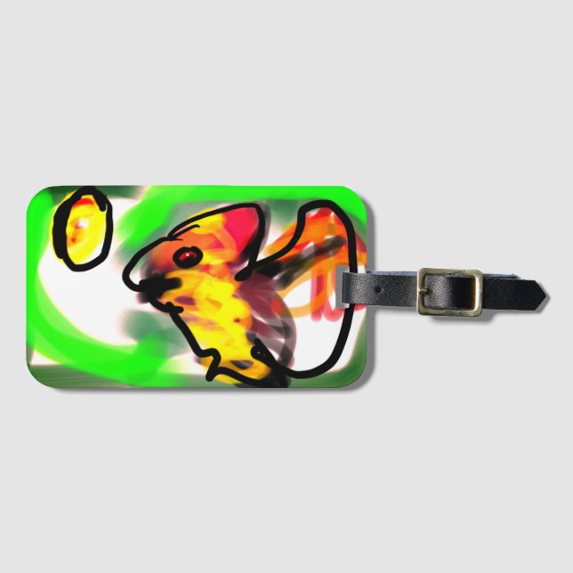 Etiqueta Para Maletas Fruit bat  art (Anverso horizontal)