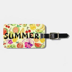 Etiqueta Para Maletas Frutas de verano
