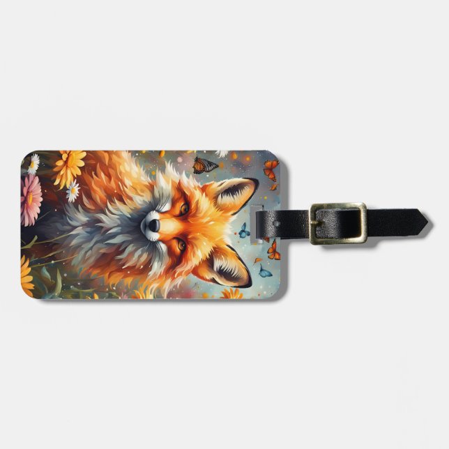 Etiqueta Para Maletas Fuchs auf der Wiese (Frente Horizontal)