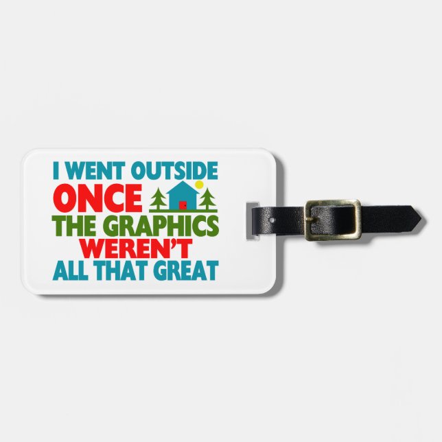 Etiqueta Para Maletas Fue fuera de gráficos no eran grande (Frente Horizontal)