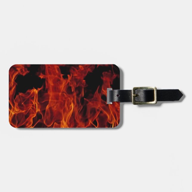 Etiqueta Para Maletas Fuego (Frente Horizontal)