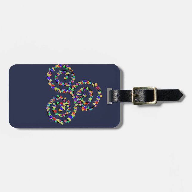 Etiqueta Para Maletas Fuerza Celta de Triskelion (Frente Horizontal)