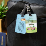 Etiqueta Para Maletas Fun Golf Cart Course Clubs Monograma Nombre<br><div class="desc">Un toque de humor de golf para el chica-amigo en su vida, que se divertirá con este — un divertido carrito de golf para el amante del golf que le gusta jugar con estilo — de solo amar jugar — personalizado con el nombre — de dos colores personalizado y único....</div>