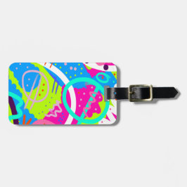 Etiqueta Para Maletas Funky Colorful Pop Art