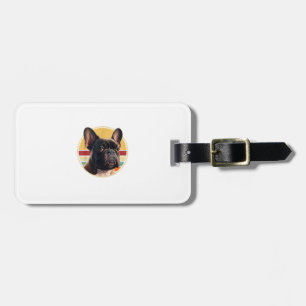 Etiqueta Para Maletas Funny Bulldog francés Retro Trajes De Ropa Cuesta 