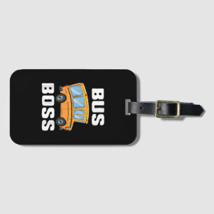 Etiqueta Para Maletas Funny Bus Boss School Bus Driver
