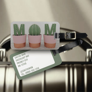 Etiqueta Para Maletas Funny Cactus Mom Plant Lover