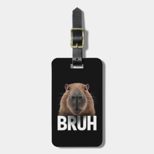 Etiqueta Para Maletas Funny Capybara Bruh