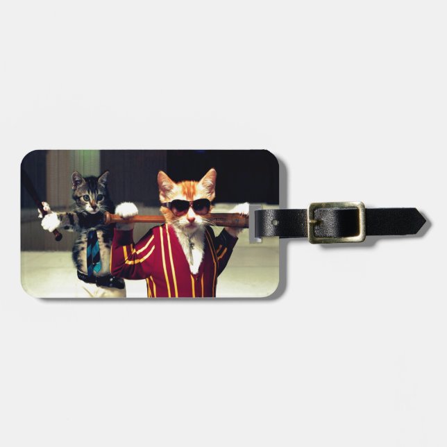 Etiqueta Para Maletas Funny cat (Frente Horizontal)