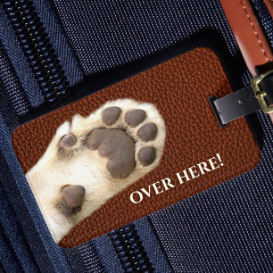 Etiqueta Para Maletas Funny Cat Paw Faux Leather Luaggtag