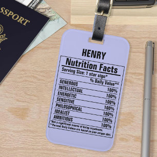 Etiqueta Para Maletas Funny Chemical Elements Características Persona Lu