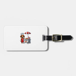 Etiqueta Para Maletas Funny Dachshund Perro Weiner Sausage Hotdog Sandwi