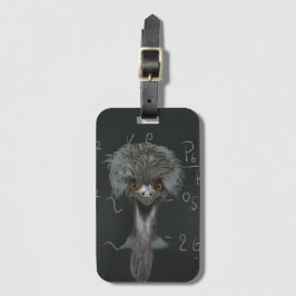 Etiqueta Para Maletas Funny Emu Einstein