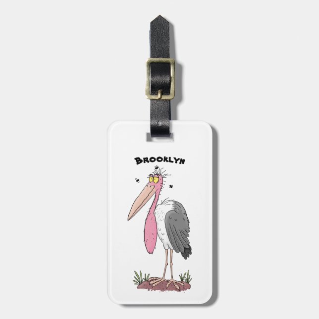 Etiqueta Para Maletas Funny marabou stork personalizado (Frente Vertical)