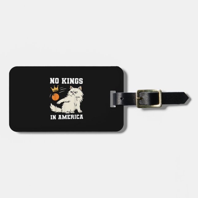 Etiqueta Para Maletas Funny No Kings In America Retro Classic (Frente Horizontal)