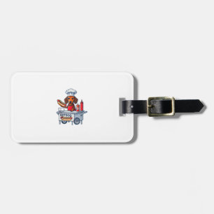 Etiqueta Para Maletas Funny Perro Dachshund Perro Weenie Sausage Hotdog 