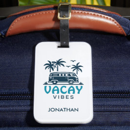 Etiqueta Para Maletas Furgoneta Camper de Viaje en Vacaciones de Verano