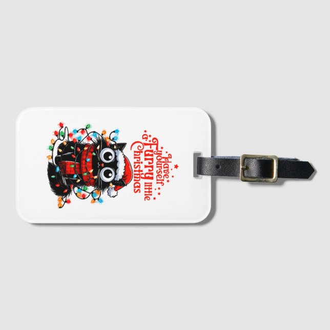 Etiqueta Para Maletas Furry Little Navidades (Anverso horizontal)